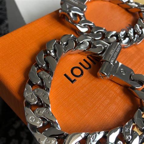 louis vuitton logo chain|louis vuitton cuban link chain.